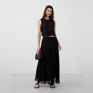 Banana Republic Chiffon Maxi Skirt